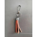 Metal and leather personalized  key chain ring